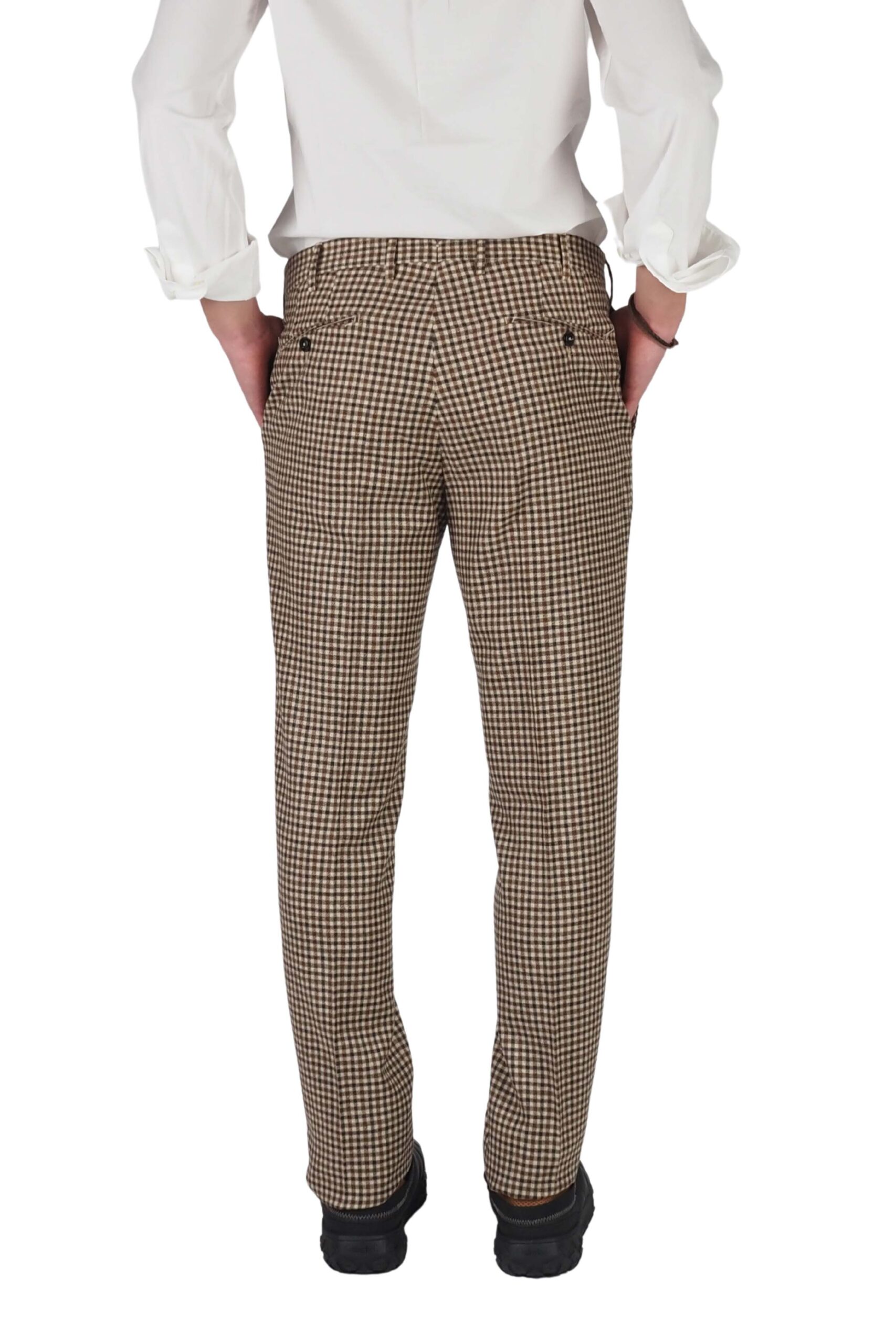 PT pantaloni uomo quadretti slim fit