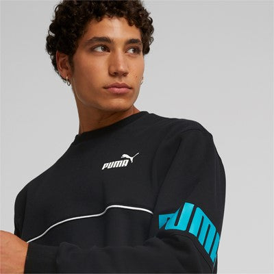 Puma men's crewneck sweatshirt Power Colorblock Crew FL 849803 51 black