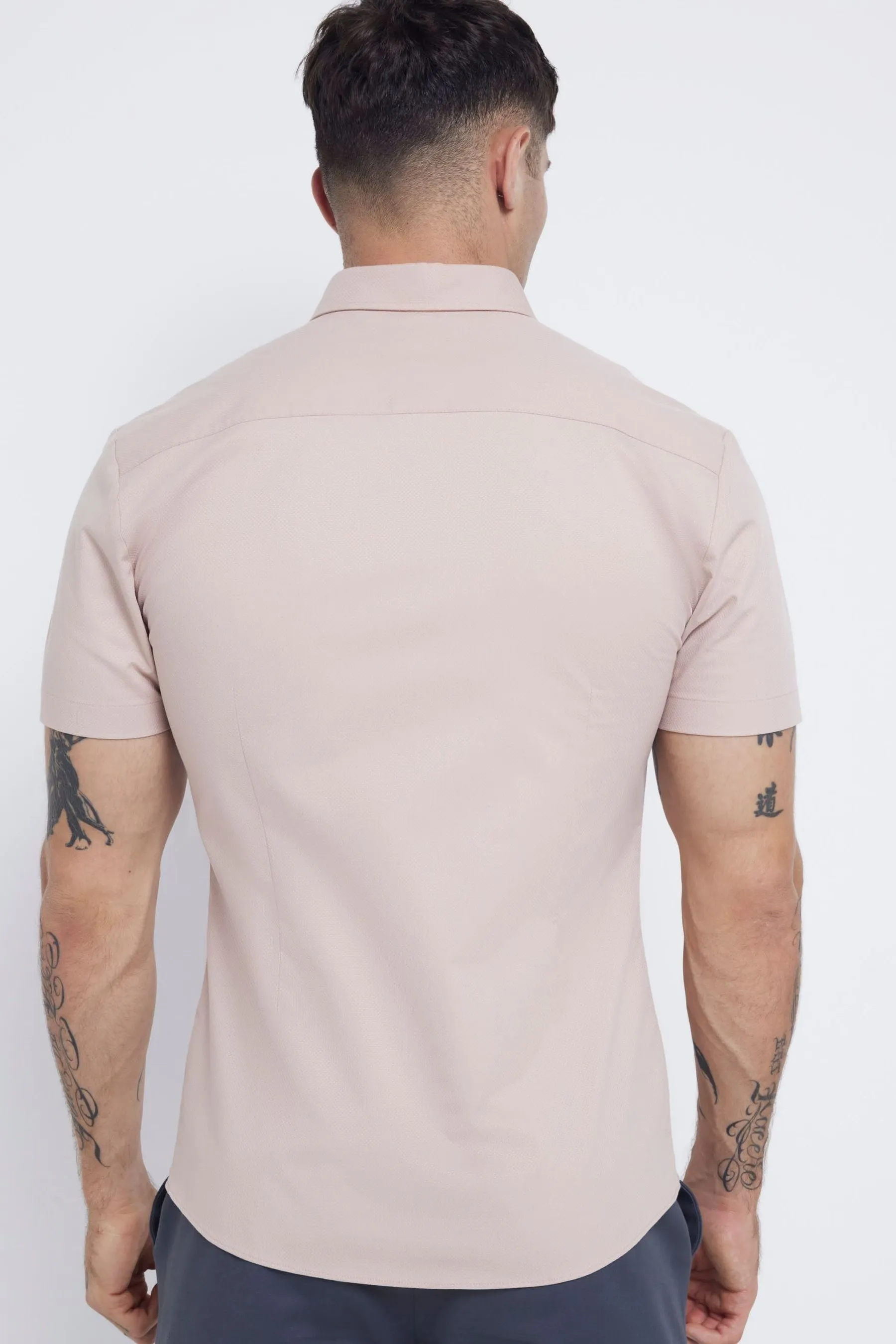 River Island - Camicia muscle fit testurizzata