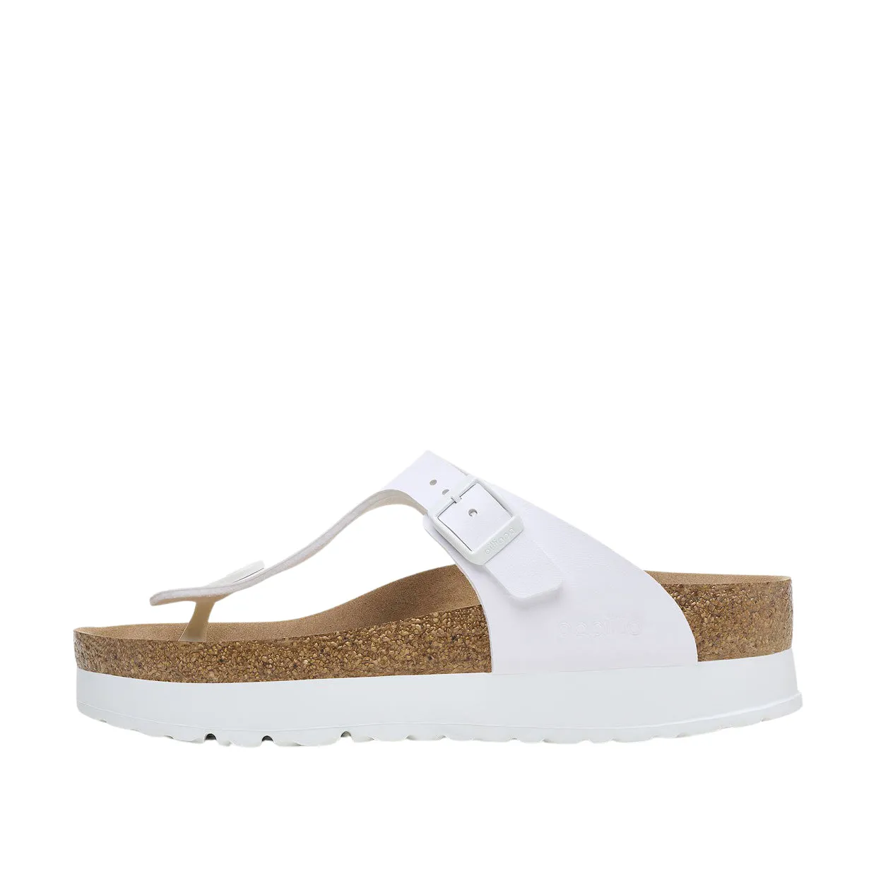 Sandali Donna Birkenstock Gizeh Flex Platform Bianco