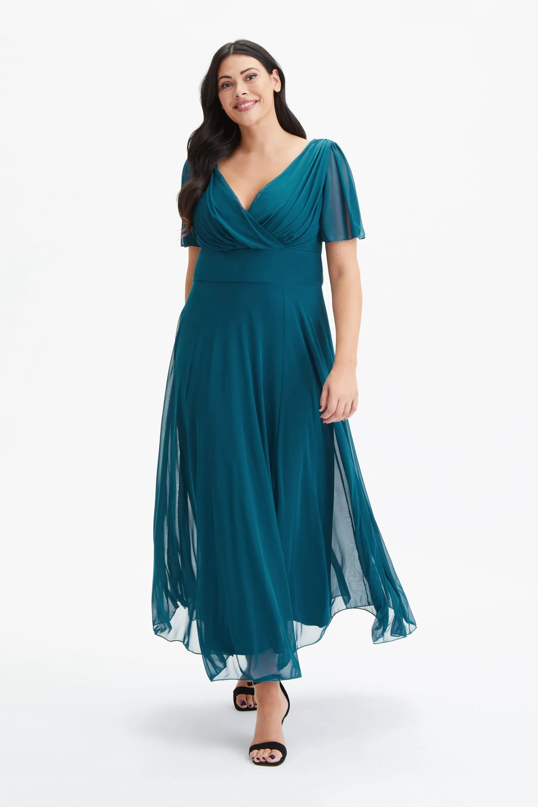 Scarlett & Jo - Abito maxi con maniche a pipistrello