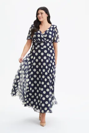 Scarlett & Jo - Isabelle - Abito maxi con maniche a pipistrello