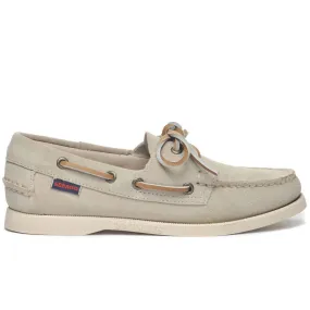 Scarpa da barca Sebago Portland Flesh Out beige in camoscio