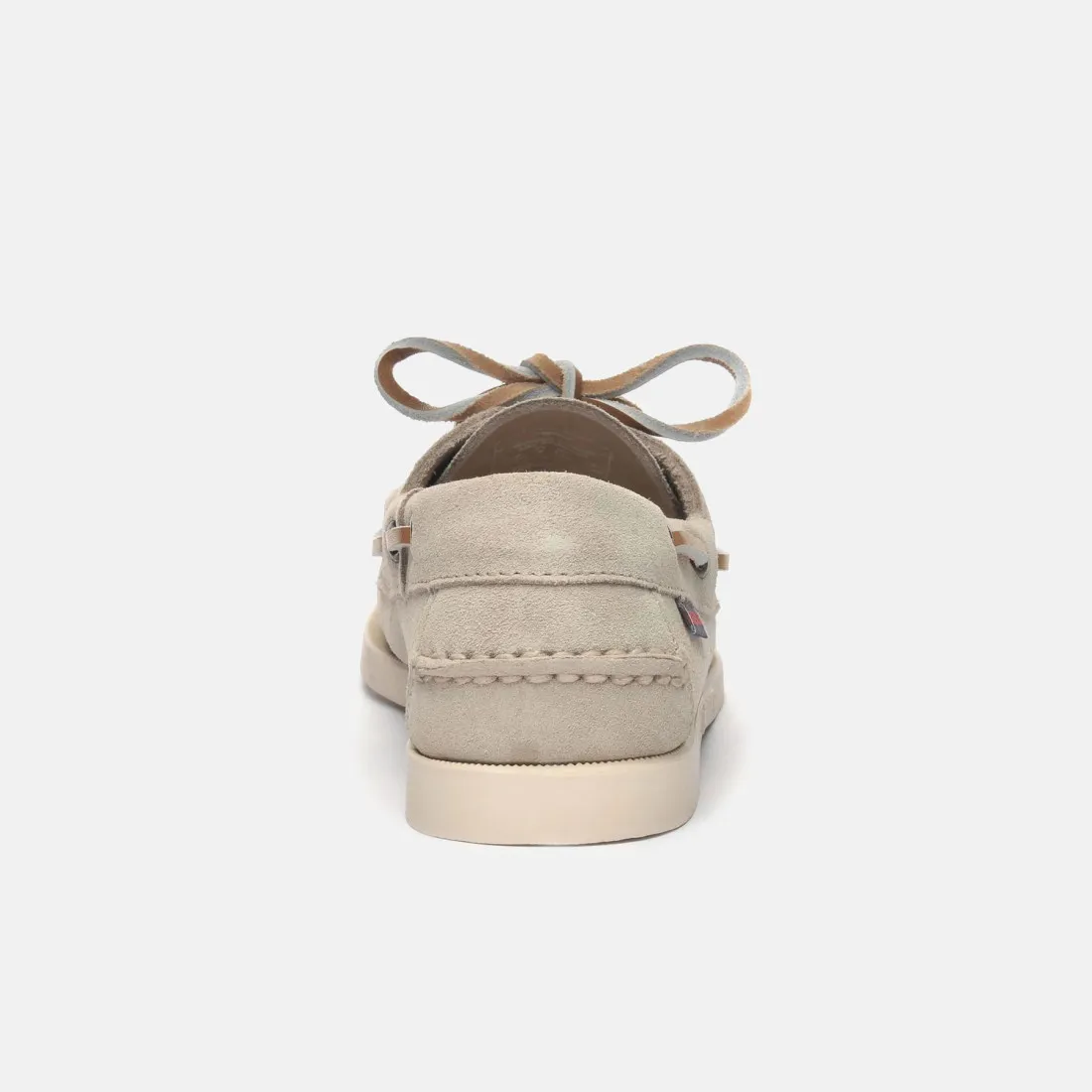 Scarpa da barca Sebago Portland Flesh Out beige in camoscio