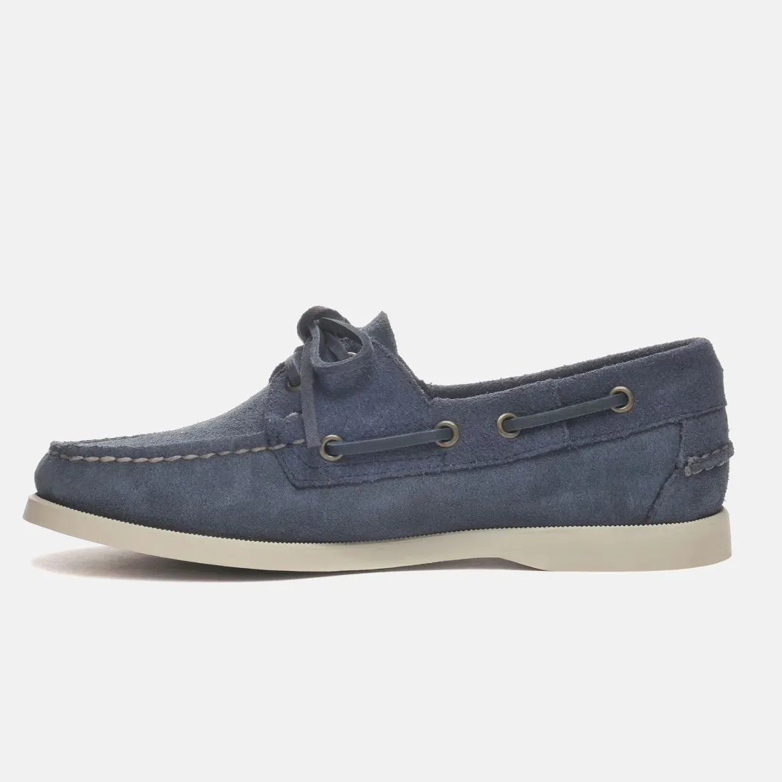 Scarpa da barca Sebago Portland Flesh Out blu navy in camoscio