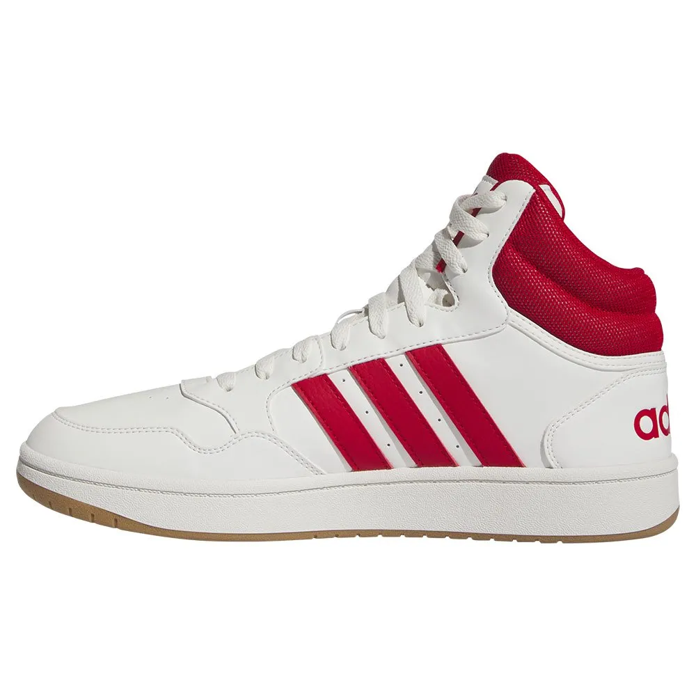 Scarpe da Uomo ADIDAS Art. HOOPS 3,0 MID IG5569 Sneakers BIANCO ROSSO sportivo