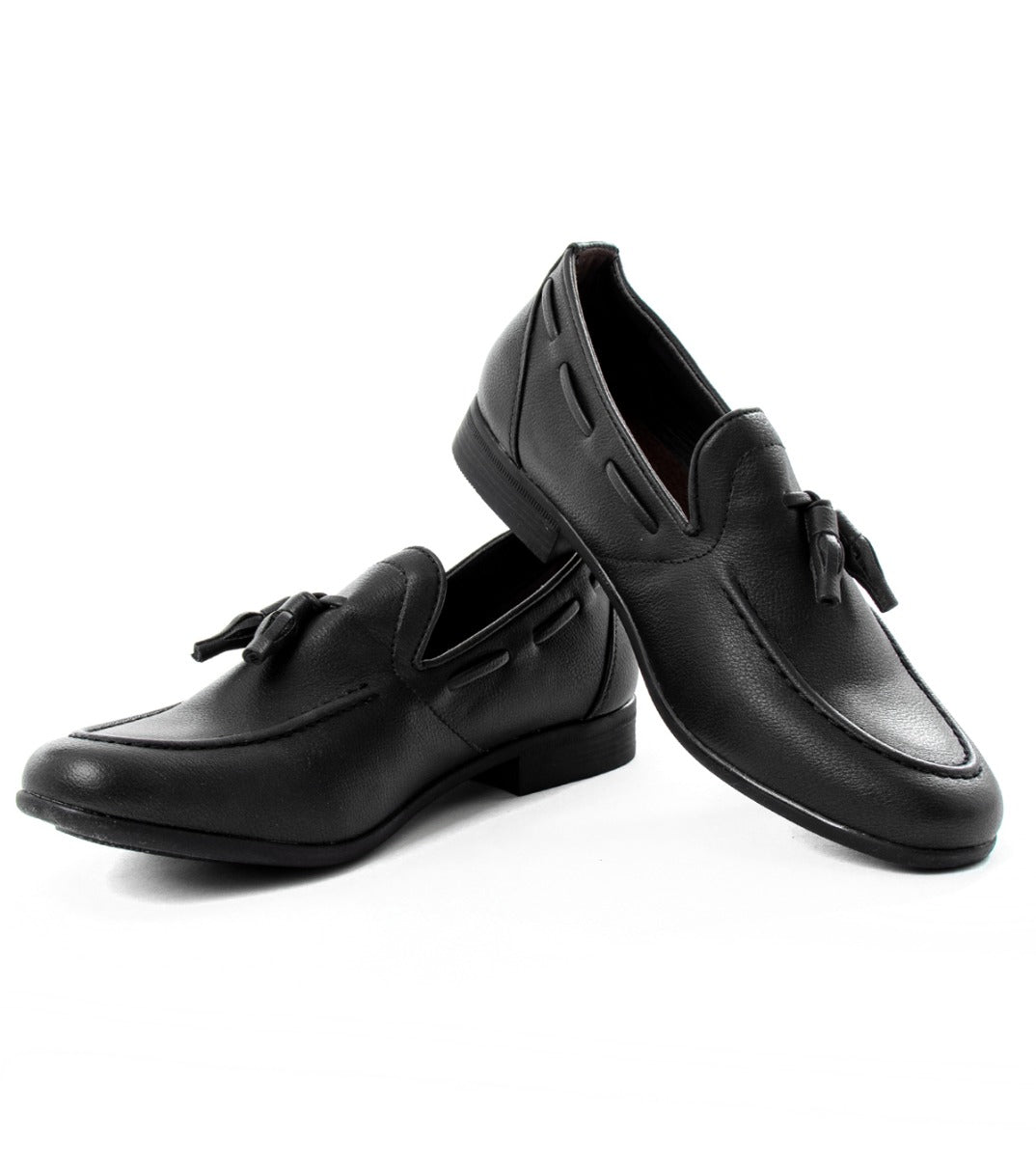 Scarpe Uomo Shoes Mocassini Con Nappine Ecopelle Nero College Sportivo Elegante GIOSAL-S1124A