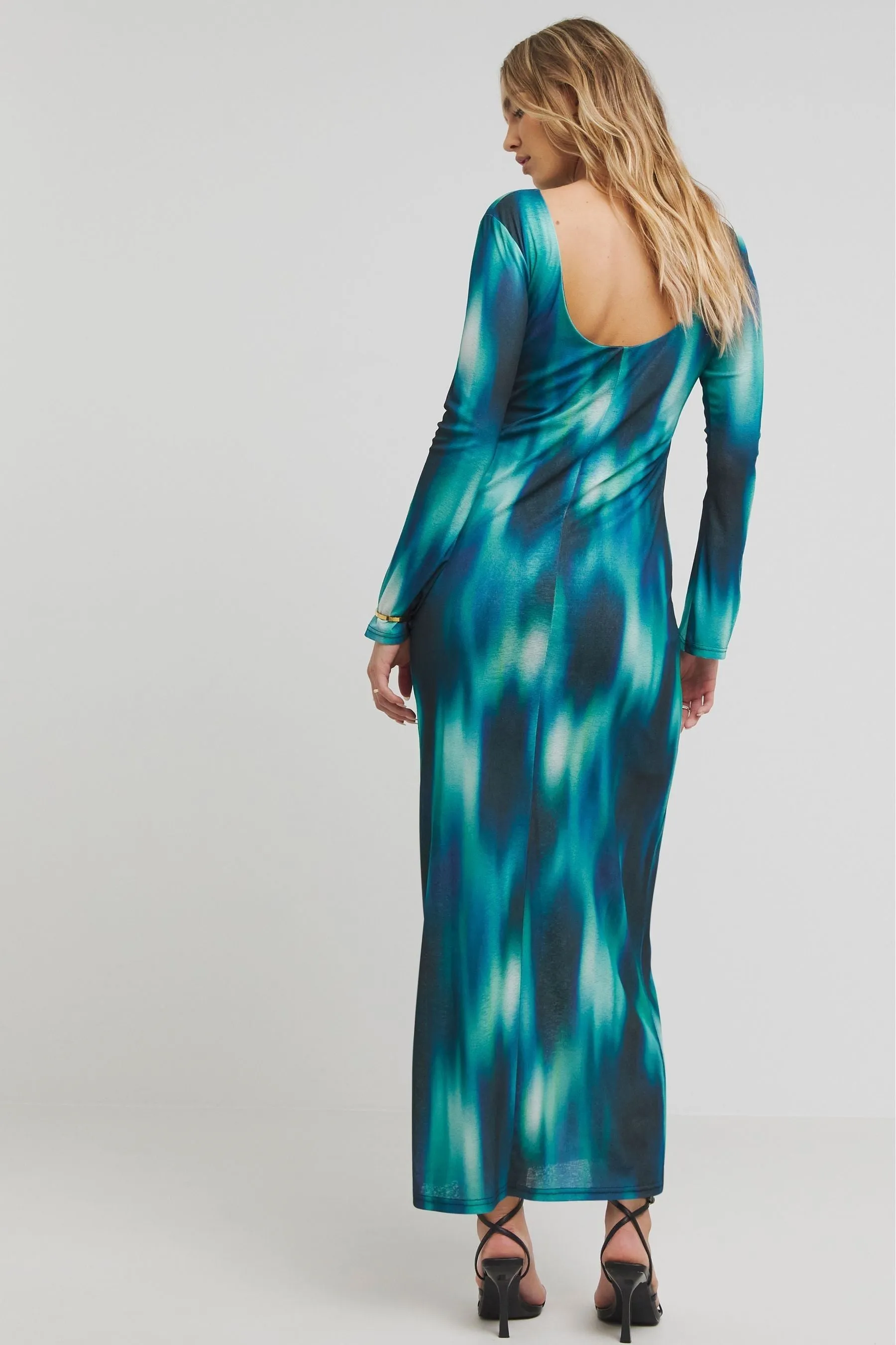 Simply Be - Abito maxi in rete stampato