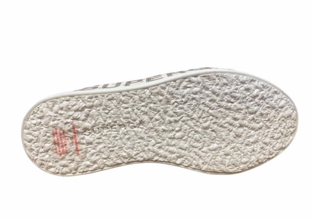 Superga Lettering Printed S81152W AC4 white girl's wedge sneaker shoe