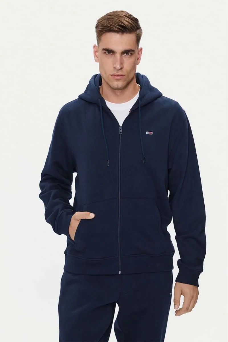 TOMMY HILFIGER FELPA ZIP CAPPUCCIO JEANSERIA