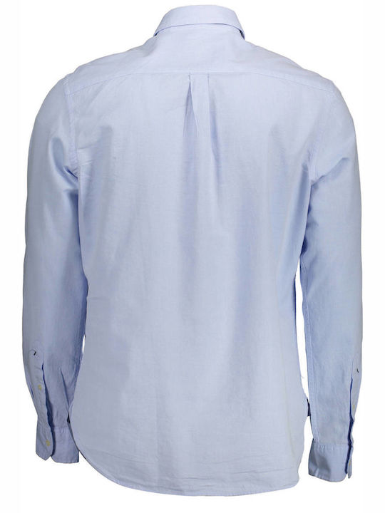 US Polo Assn. Long sleeve men's shirt with buttons at the neck 6409152573 130 sky