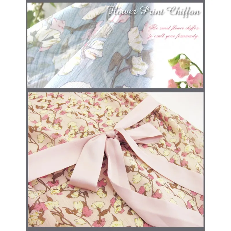 Vestito di Chiffon Dolci Fiori Premaman Allattamento